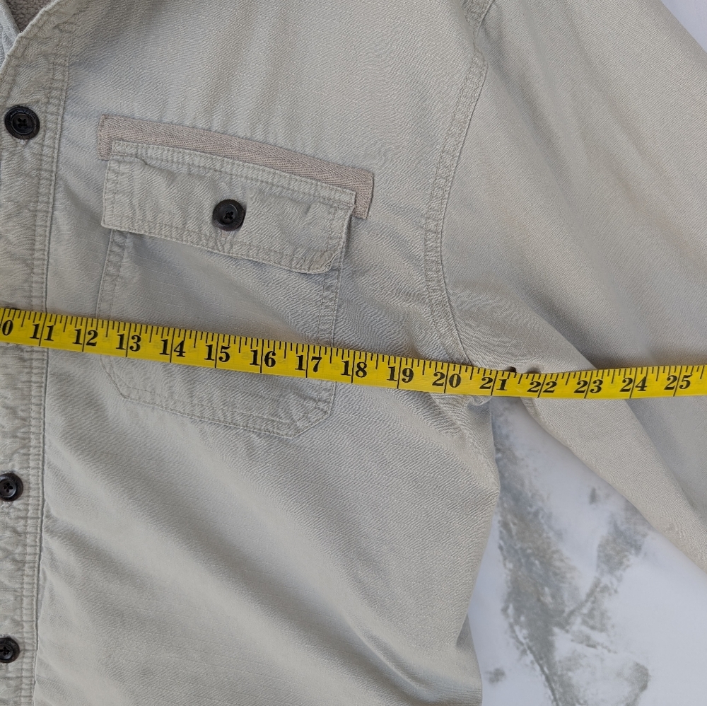 Levis Tan Khaki Sherpa Lined Shirt Utility Jacket Size Large - Picture 8 of 12